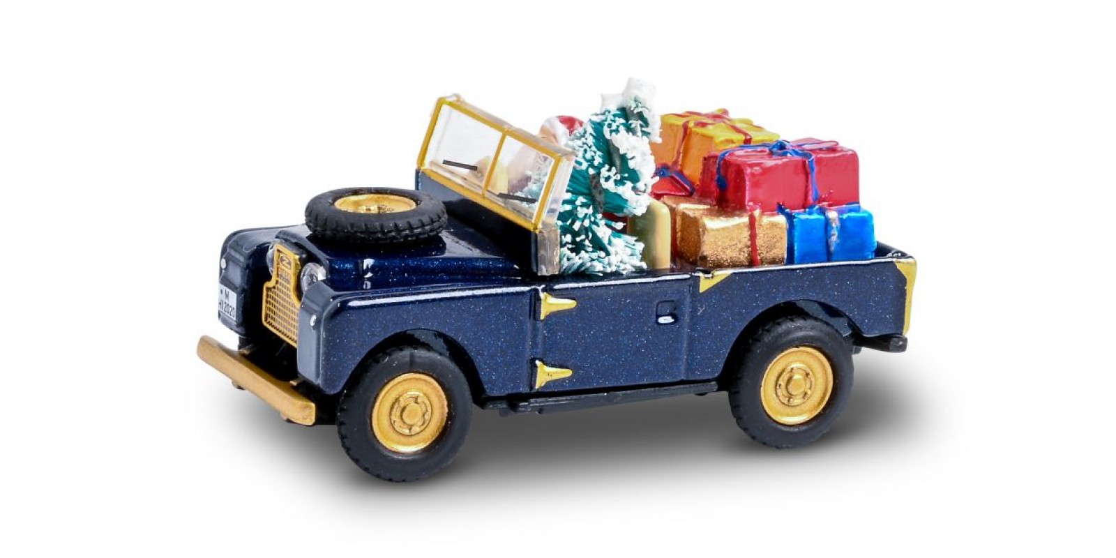 SC452656100 Land Rover Weihnachtsmodell 1 Figur plus Baum und Geschenkpaketen